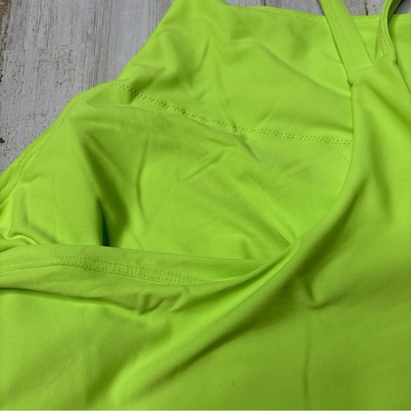 Old Navy Active Powersoft Long Line Sports Bra Top Plus Size 2X Neon Green - Picture 15 of 15